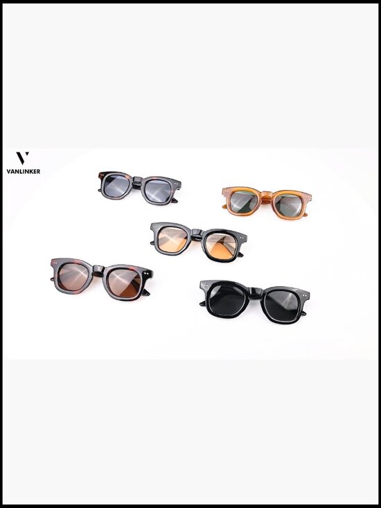 Retro Chunky Square Polarized Sunglasses, Lightweight Plastic Frame main image 5